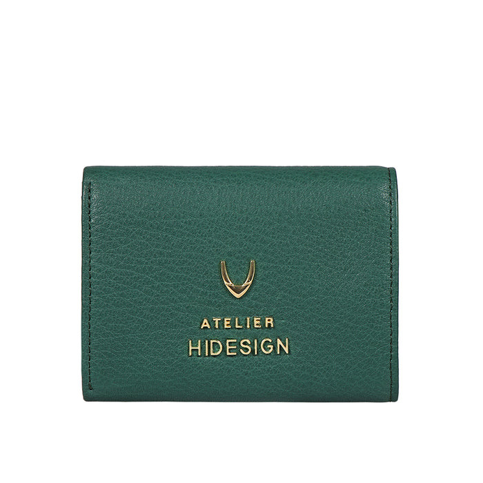 Hera W6 Green Leather Trifold Wallet