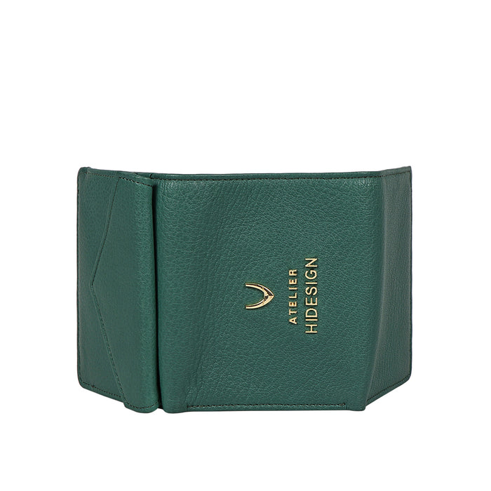 Hera W6 Green Leather Trifold Wallet