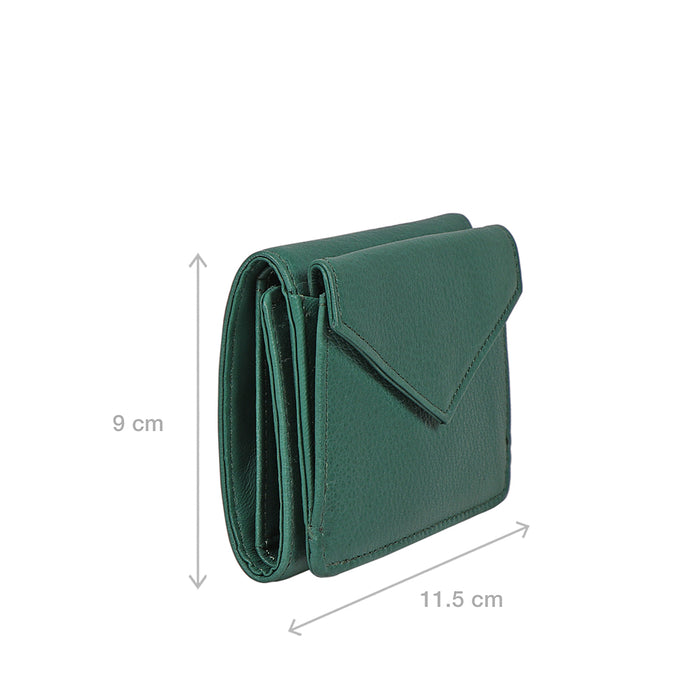 Hera W6 Green Leather Trifold Wallet