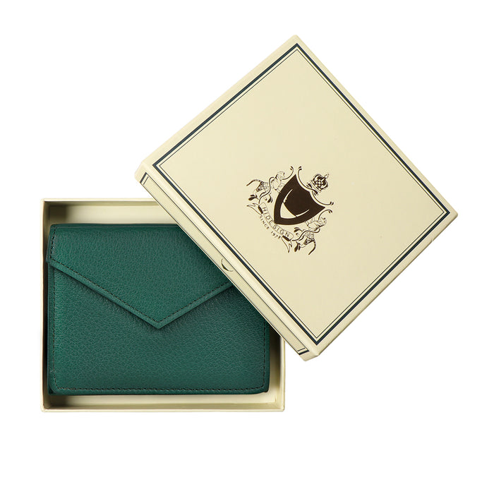 Hera W6 Green Leather Trifold Wallet