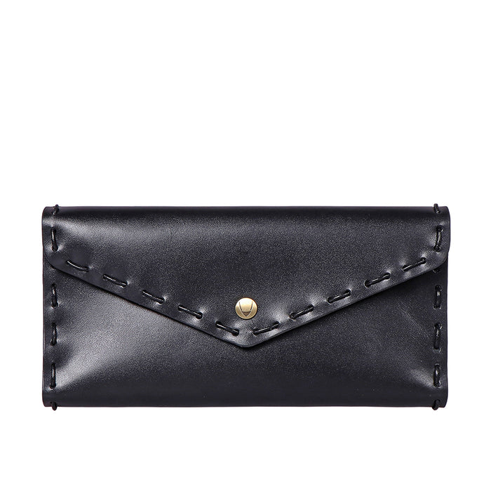 Hobbies - 06 Black Leather Trifold Wallet