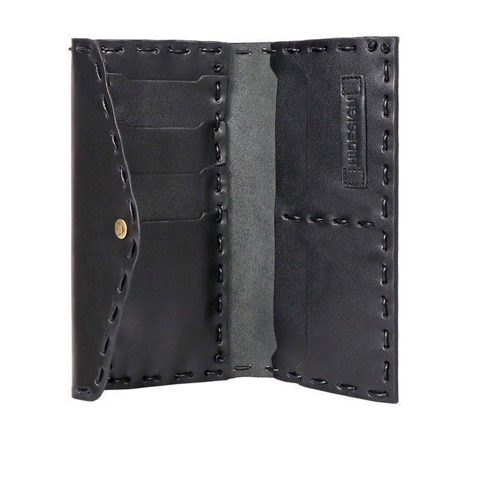 Hobbies - 06 Black Leather Trifold Wallet