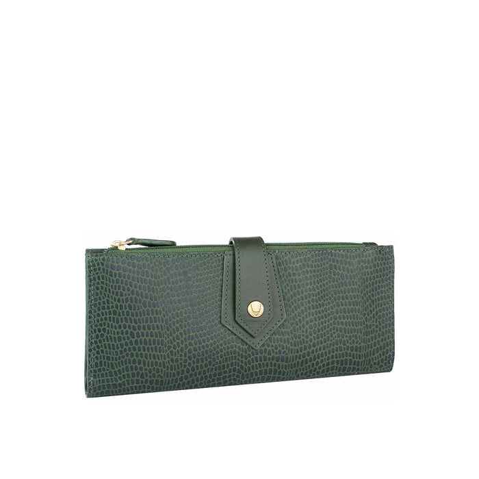 Hongkong W1 Sb Green Leather Zip Around Wallet