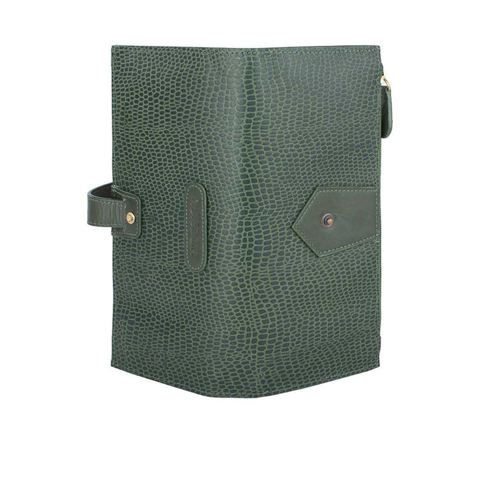 Hongkong W1 Sb Green Leather Zip Around Wallet