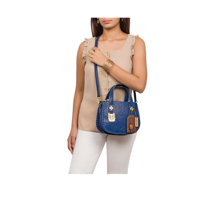 Hope 01 Blue Leather Satchel