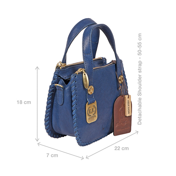 Hope 01 Blue Leather Satchel