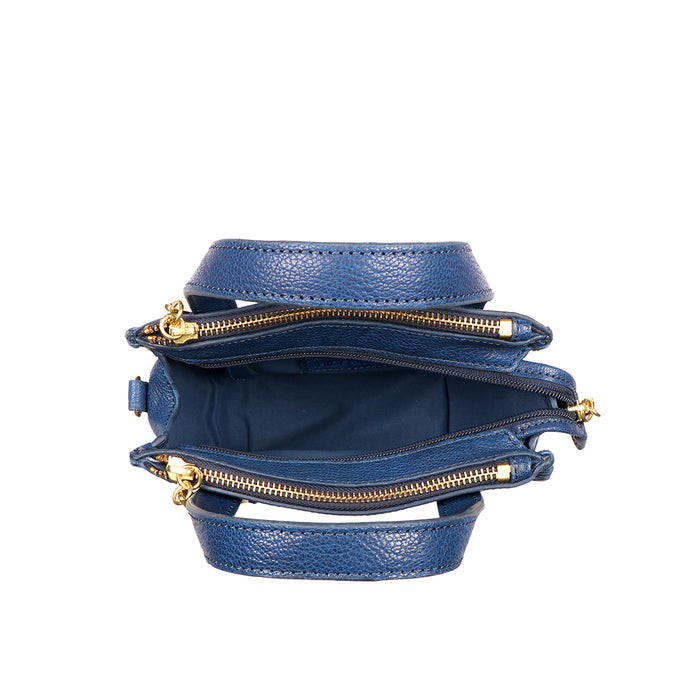 Hope 01 Blue Leather Satchel