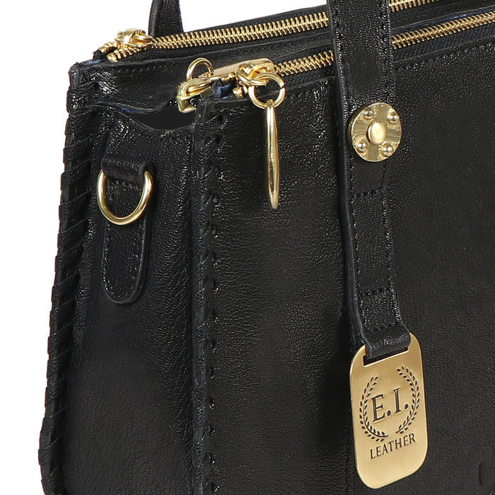 Hope 02 Black Leather Satchel