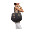 Hope 03 Black Leather Tote Bag