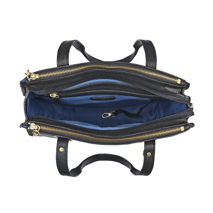 Hope 03 Black Leather Tote Bag