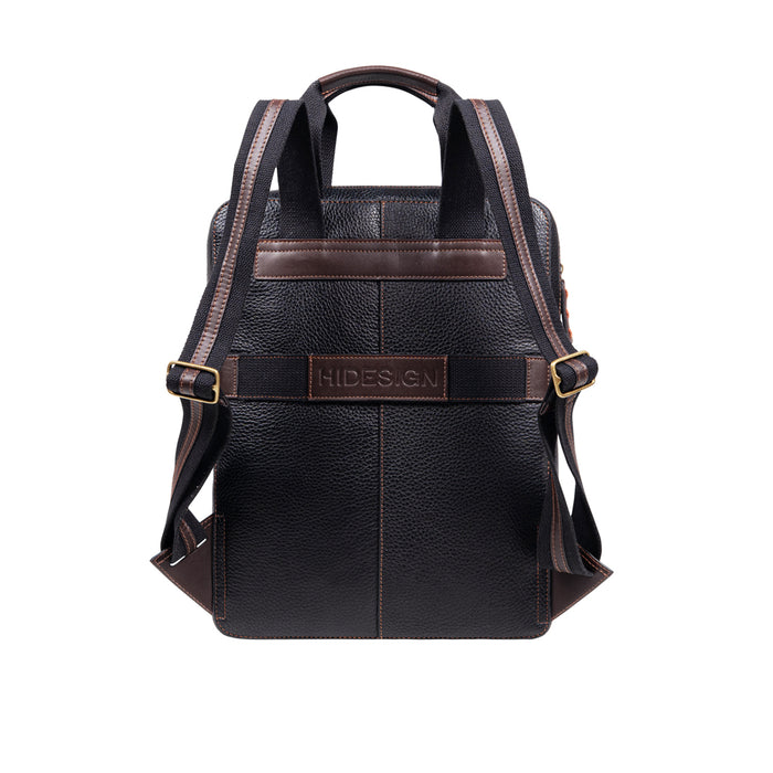 Hydor 03 Black Leather Backpack