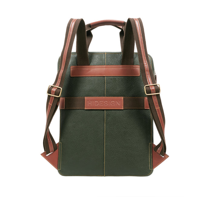 Hydor 03 Green Leather Backpack