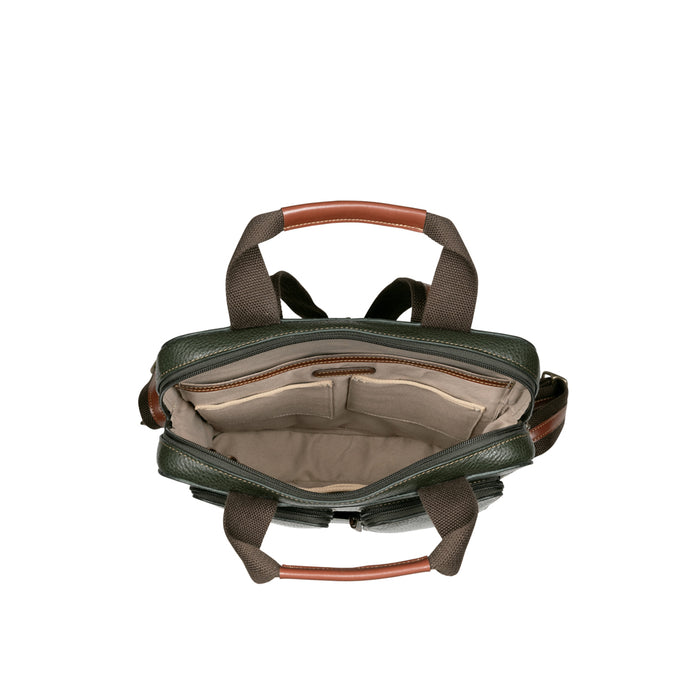 Hydor 03 Green Leather Backpack