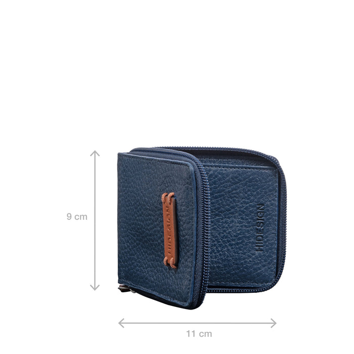 Hydor W1 Blue Leather Bi Fold Wallet