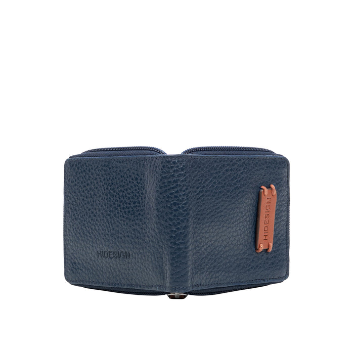 Hydor W1 Blue Leather Bi Fold Wallet