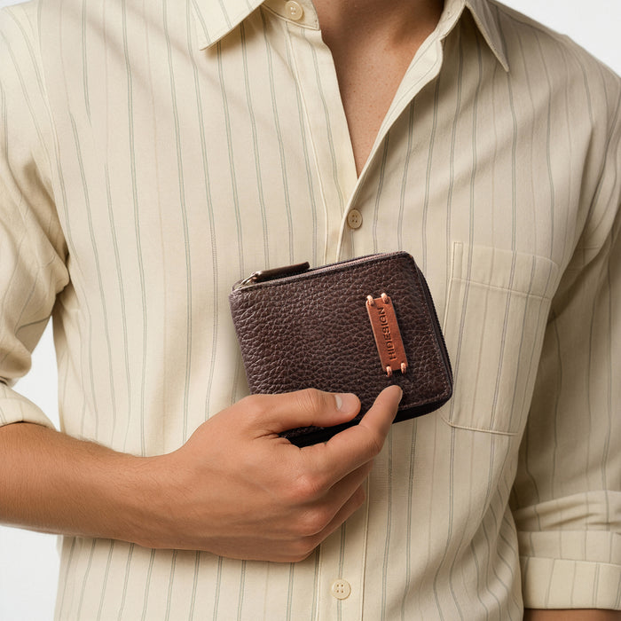 Hydor W1 Brown Leather Bi Fold Wallet
