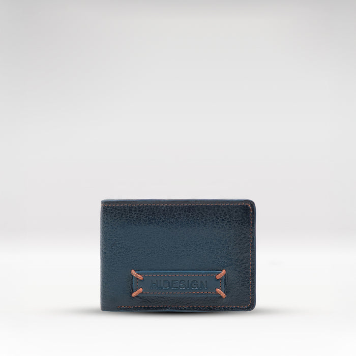 Hydor W2 Blue Leather Bi Fold Wallet