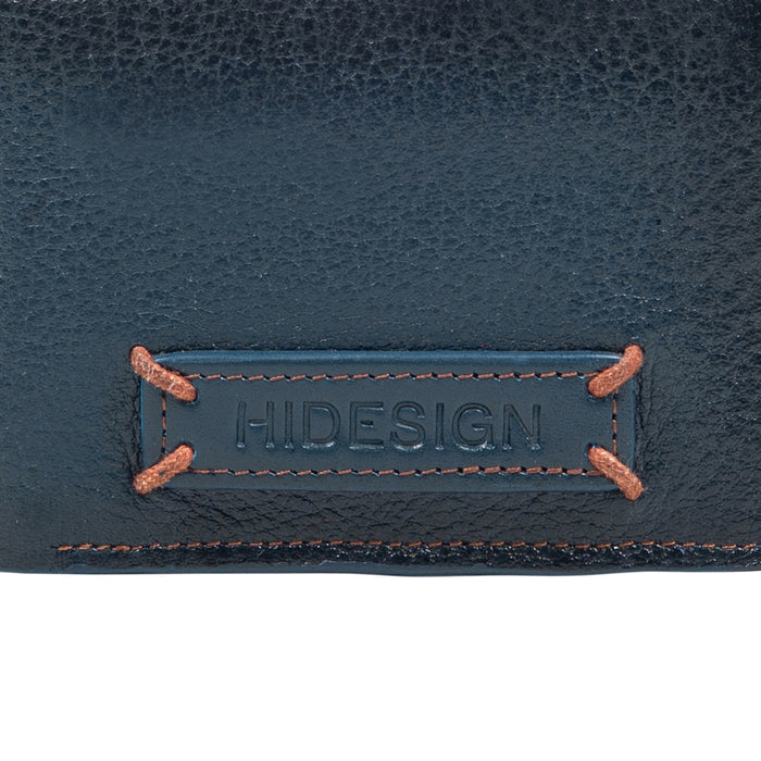 Hydor W2 Blue Leather Bi Fold Wallet