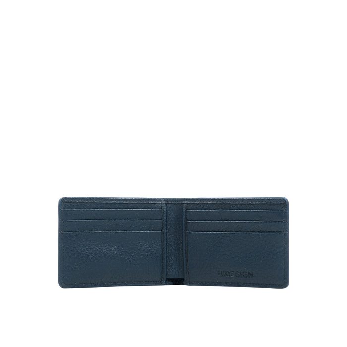 Hydor W2 Blue Leather Bi Fold Wallet
