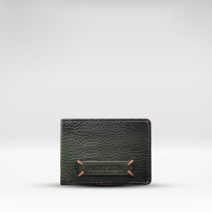 Hydor W2 Green Leather Bi Fold Wallet