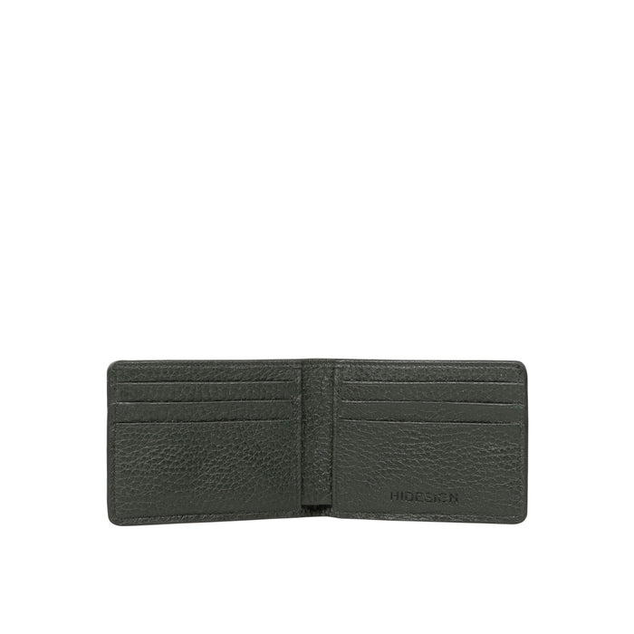 Hydor W2 Green Leather Bi Fold Wallet