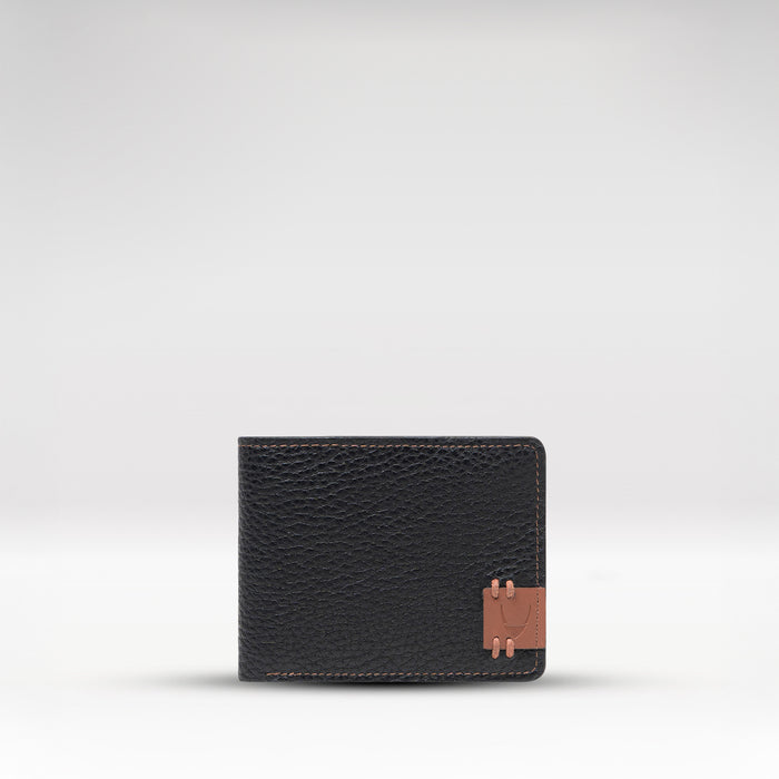 Hydor W3 Black Leather Bi Fold Wallet
