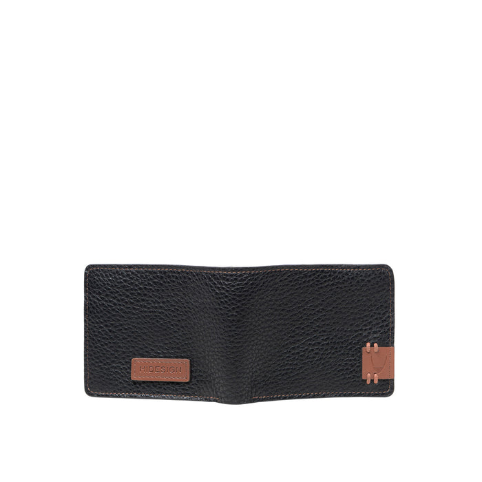 Hydor W3 Black Leather Bi Fold Wallet