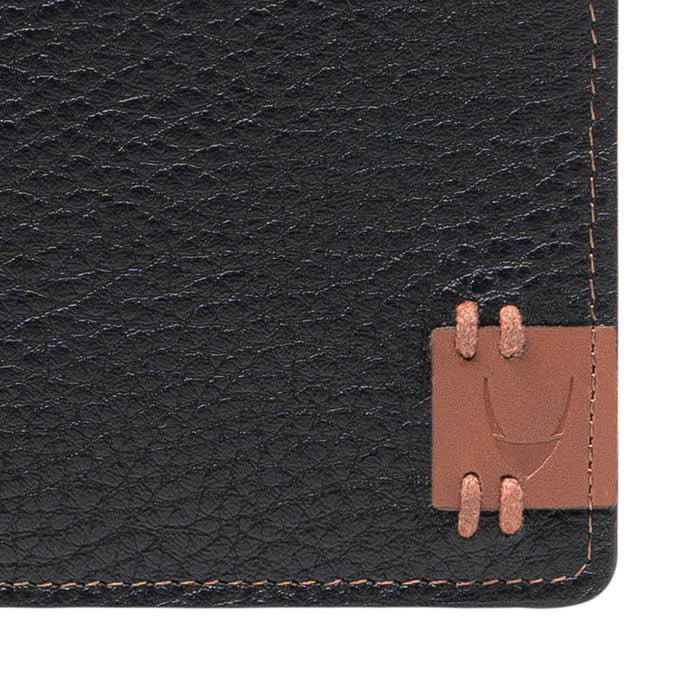 Hydor W3 Black Leather Bi Fold Wallet
