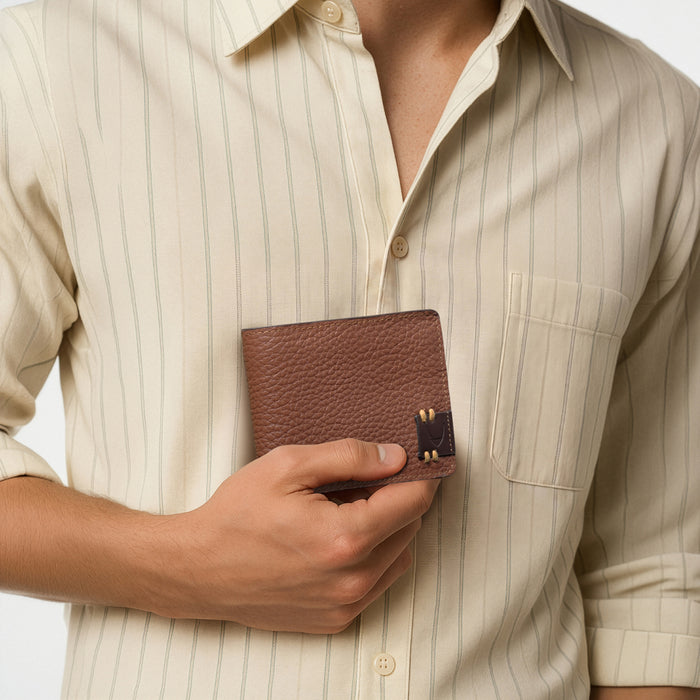 Hydor W3 Tan Leather Bi Fold Wallet