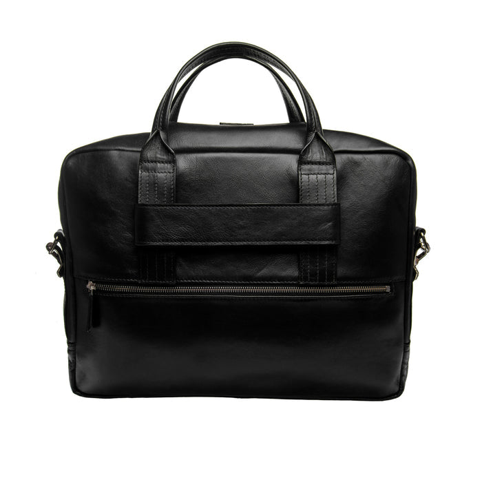 I Bag Al01 Black Leather  Briefcase