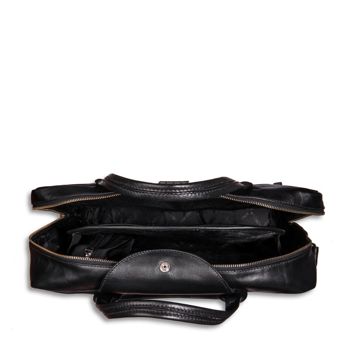 I Bag Al01 Black Leather  Briefcase