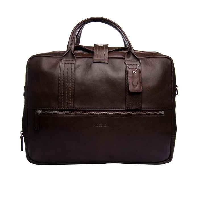 I Bag Al01 Brown Leather  Briefcase