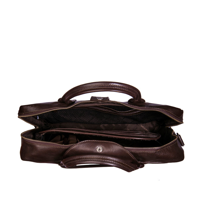 I Bag Al01 Brown Leather  Briefcase