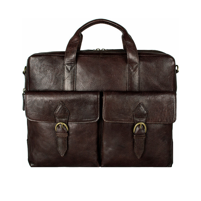 Indigo 02 E.I Brown Leather  Briefcase