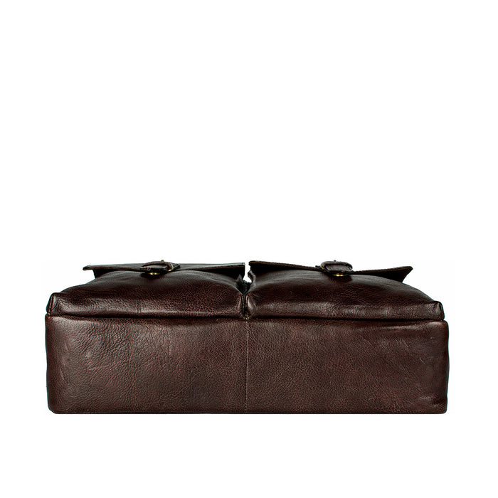 Indigo 02 E.I Brown Leather  Briefcase