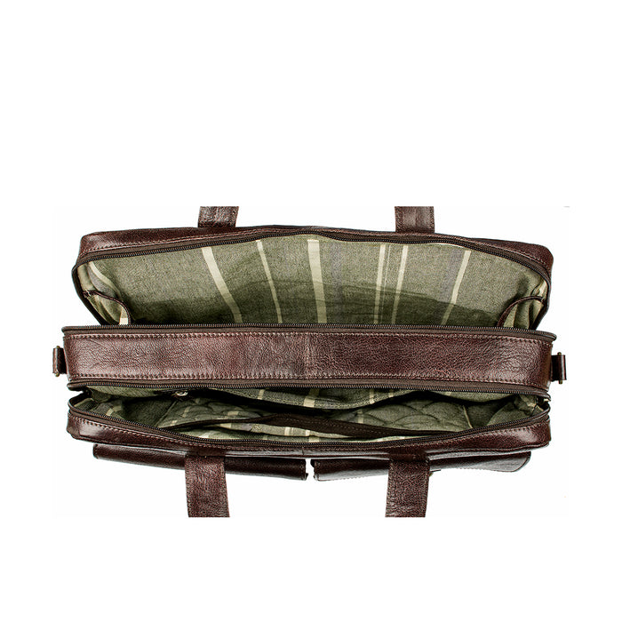 Indigo 02 E.I Brown Leather  Briefcase