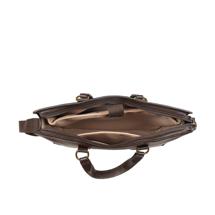 Insead 01 Brown Leather  Messenger Bag