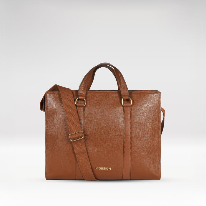 Insead 01 Tan Leather  Messenger Bag