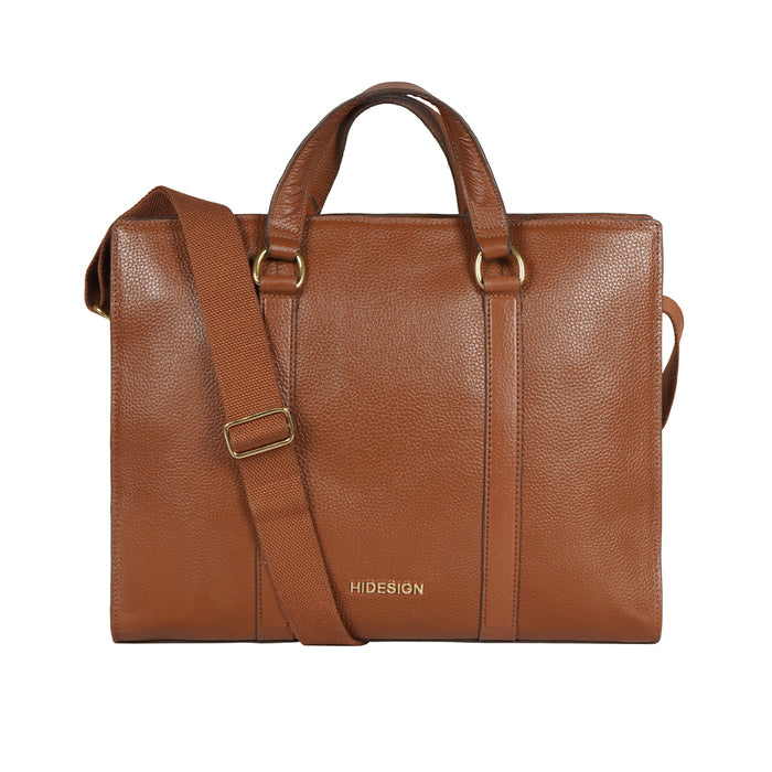 Insead 01 Tan Leather  Messenger Bag