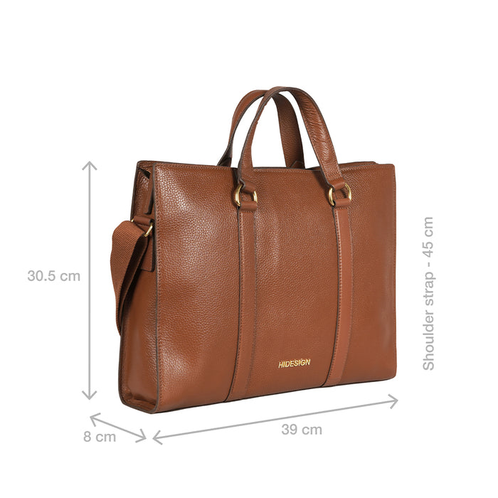 Insead 01 Tan Leather  Messenger Bag