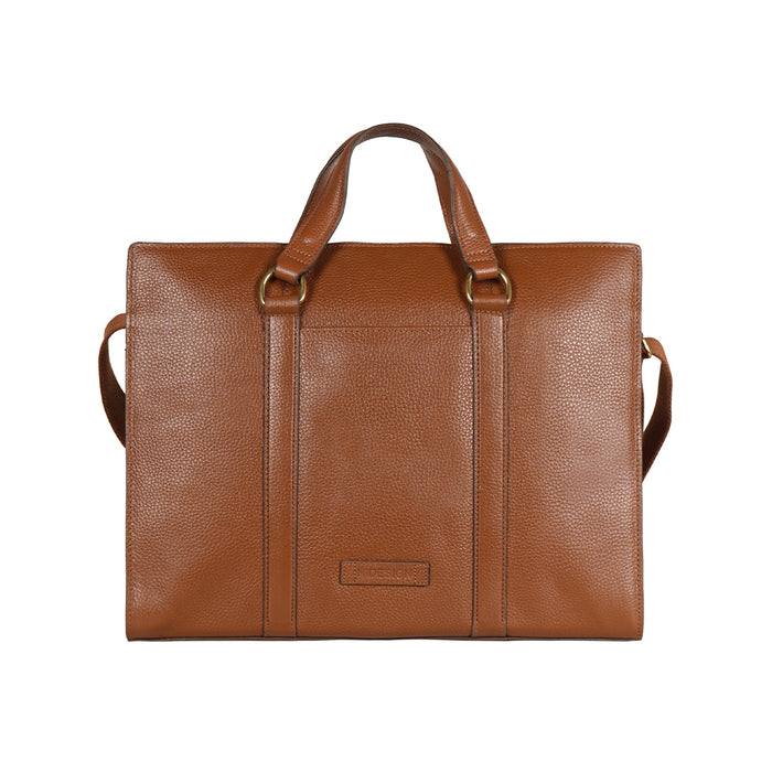 Insead 01 Tan Leather  Messenger Bag