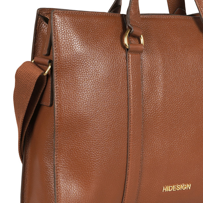 Insead 01 Tan Leather  Messenger Bag