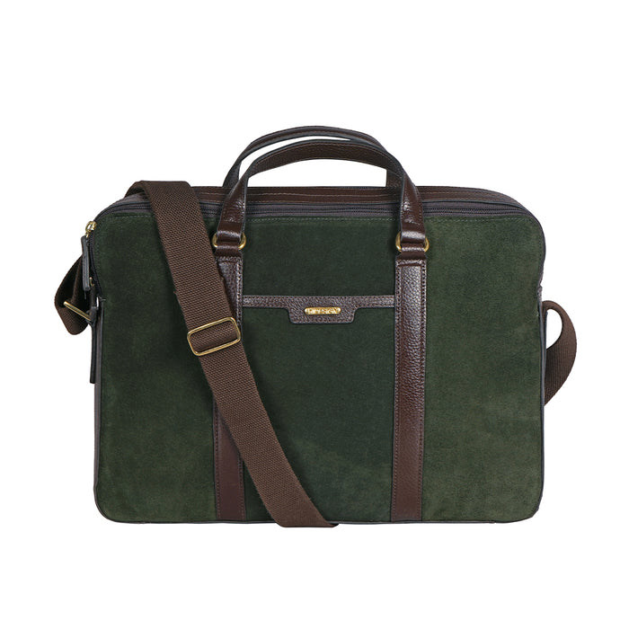 Insead 03 Green Leather  Messenger Bag