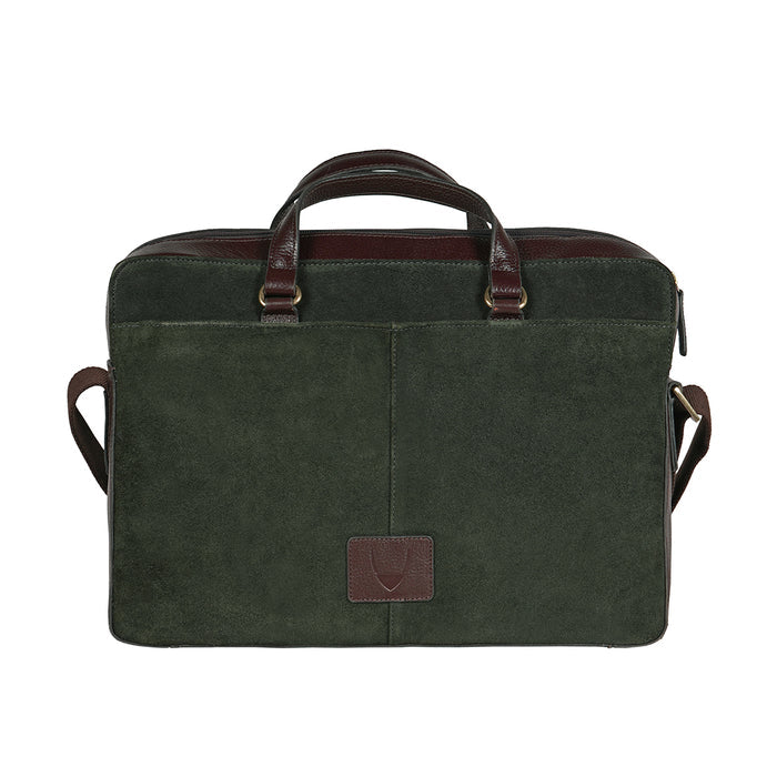 Insead 03 Green Leather  Messenger Bag