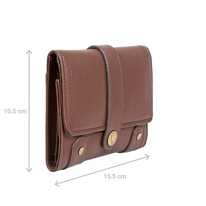 Intercato 10  Brown Leather Trifold Wallet