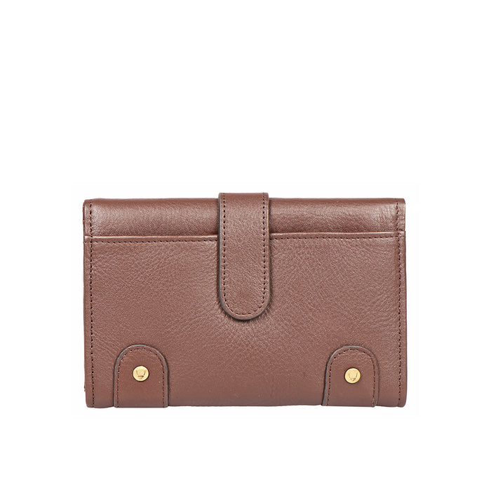 Intercato 10  Brown Leather Trifold Wallet