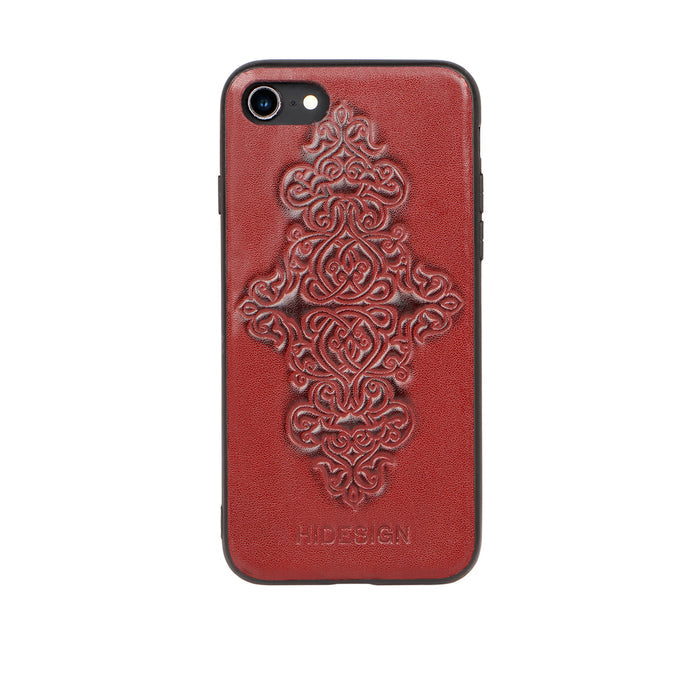 Iphone 8 Black Leather Mobile Case