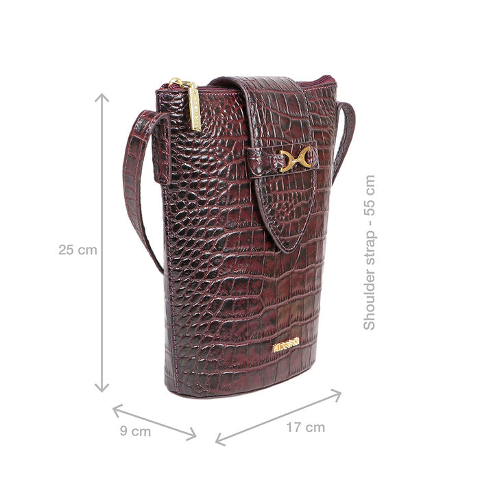Irvine Purple Leather Crossbody