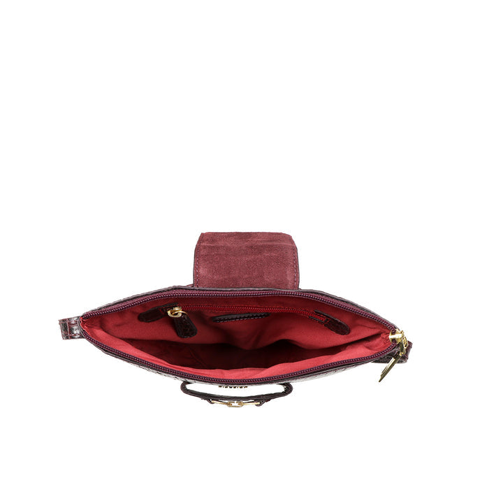 Irvine Purple Leather Crossbody