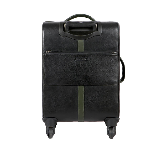 Jackson 04 Black Leather Trolley Bag